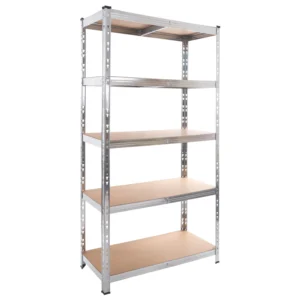 Belko® Schwerlastregal Premium P114, 180x90x40 cm, 5 Böden, 175kg Tragkraft pro Boden, verzinkt mit Schmetterlings-Stecksystem - Lagerregal, Steckregal