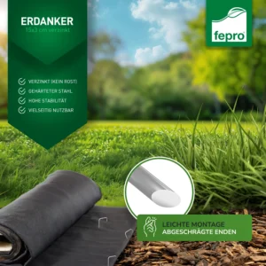 Unkrautvlies Gartenvlies Erdnägel Zeltanker Heringe Bodenanker Trampolin Zaun Garten Zelthering Kunstrasen